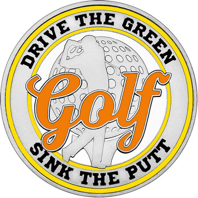 Orange "Golf" with Yellow Outer Circular Borders